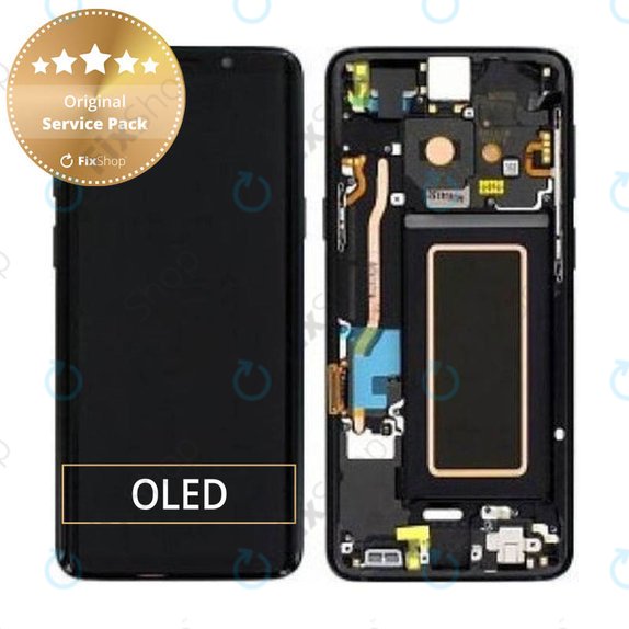 дисплей за Samsung S9 G960F, Тъчскрийн и рамка, Midnight Black, GH97-21696A, GH97-21697A, GH97-21724A, Genuine Service Pack