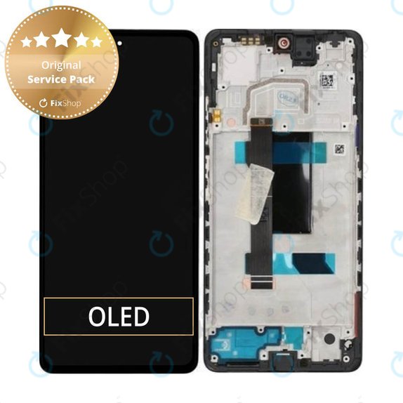 дисплей за Xiaomi Redmi Note 12 Pro 5G, Тъчскрийн и рамка, 5600010M1600, Midnight Black, Genuine Service Pack
