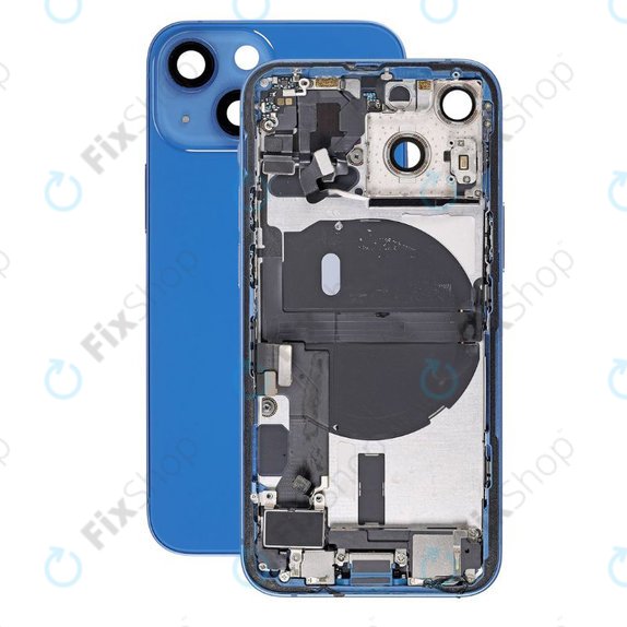 Заден калъф със малки части за iPhone 13 Mini, син, Blue