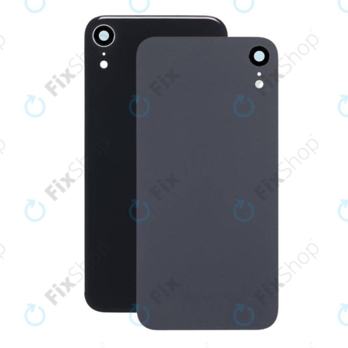 задния капак с обектив на камерата за iPhone XR, черен, Black