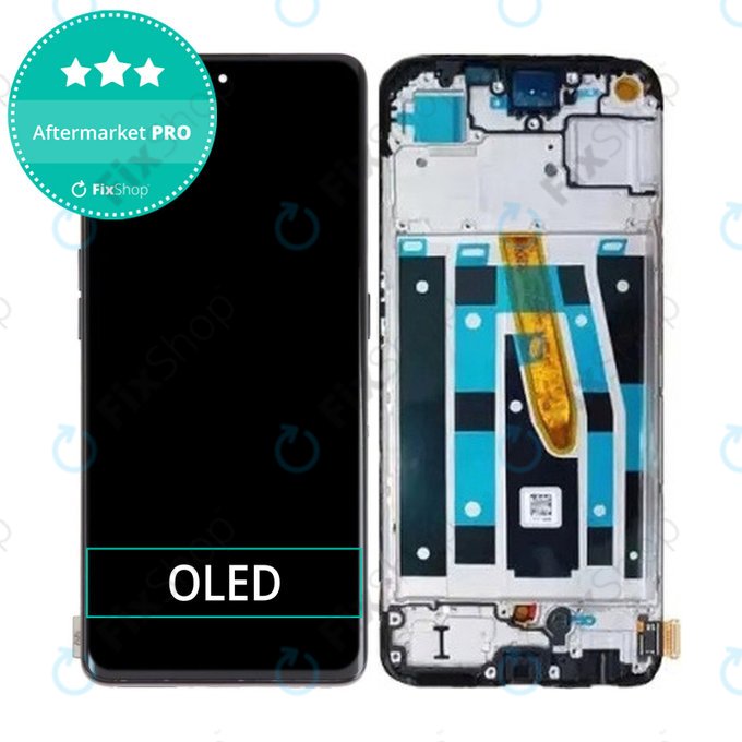 дисплей OLED за Oppo Reno 8 T, Тъчскрийн и рамка, Black Starlight