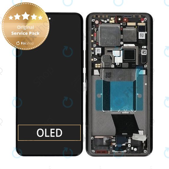 Дисплей за Xiaomi 14 Ultra, Black, Тъчскрийн с рамка, 56000500N100 Genuine Service Pack