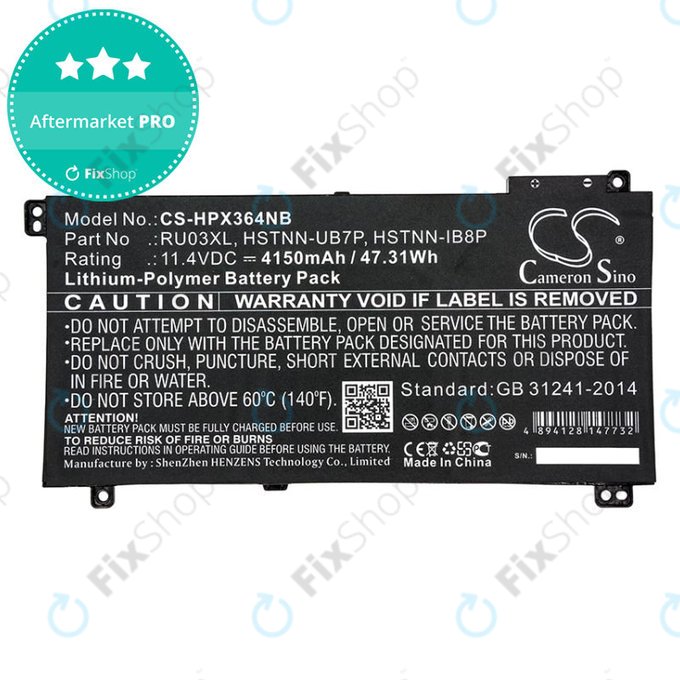 Батерия за HP ProBook x360 440 G1, x360 11 G3, 4150mAh, Li-Pol, 11.4V, HSTNN-UB7P, HQ
