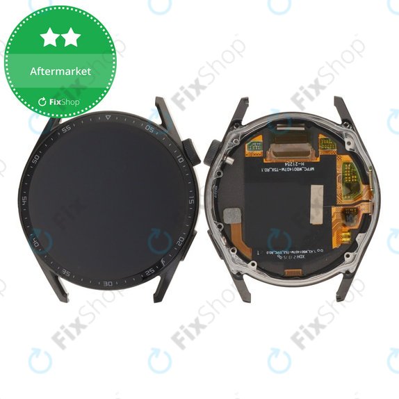 дисплей за Huawei Watch GT 3 46mm JPT-B19, тъчскрийн, рамка, черен, Black