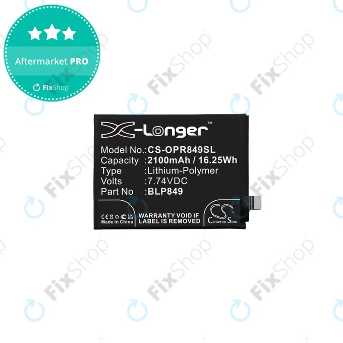 Батерия за Realme GT 5G RMX2202, GT Neo RMX3031, BLP849, 2100mAh, HQ