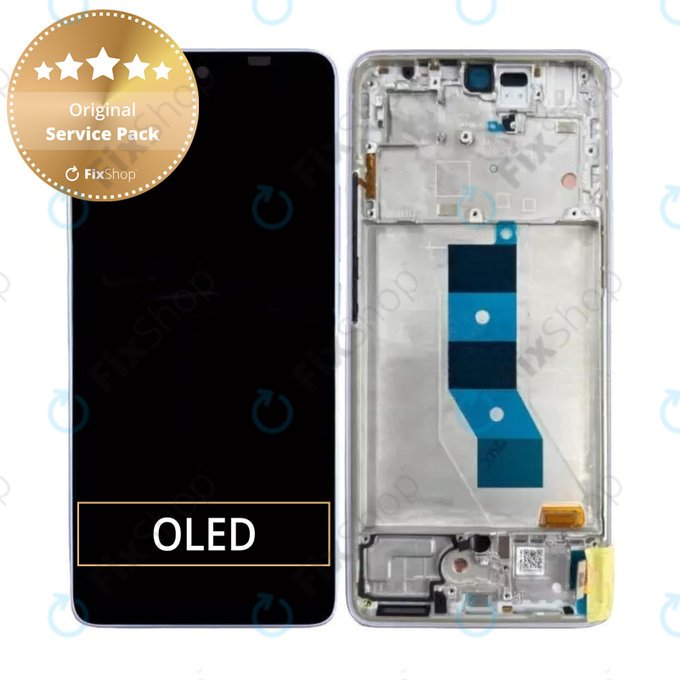 Дисплей за Xiaomi Poco M7 Pro 5G, Purple, Тъчскрийн с рамка, 5600080O17P00 Genuine Service Pack