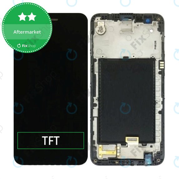 дисплей за LG K10 M250N (2017), Тъчскрийн и рамка, черен, Black, TFT