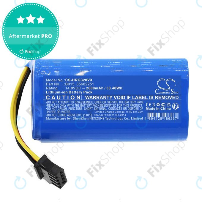 Батерия за Hoover HGO31, HGO32, HGO33, 2600mAh, Li-Ion, 14.8V, B015, HQ