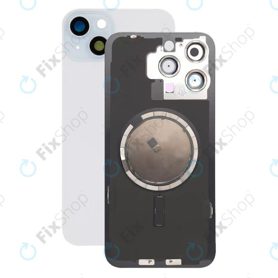 задния капак с обектив на камерата за iPhone 15 Plus, син, Blue