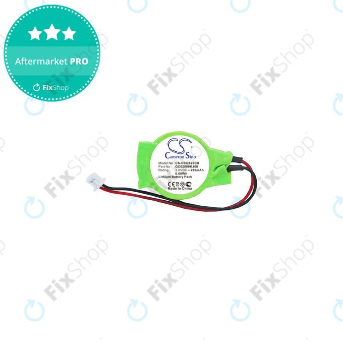 Батерия за CMOS for Advent, Asus, HP, MSI, 200mAh, Lithium, 3V, GC02000KJ00, HQ