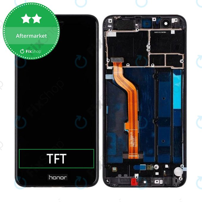 дисплей за Huawei Honor 8, Тъчскрийн и рамка, Midnight Black, TFT