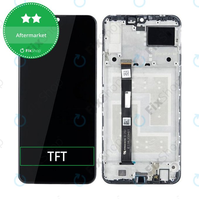 дисплей за Lenovo K10 Note, Тъчскрийн и рамка, черен, Black, TFT