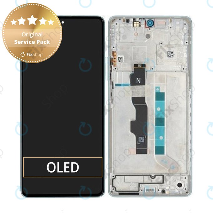 Дисплей за Xiaomi Redmi Note 13 5G 2312DRAABC, тъч стъкло с рамка, Ocean Teal, 5600030N1700, Genuine Service Pack