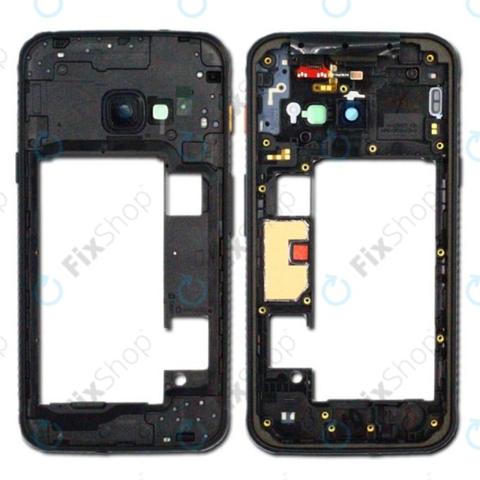 Средна рамка за Samsung Xcover 4s G398F, GH98-44218A, черен, Black, Genuine Service Pack