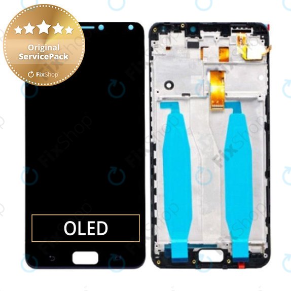 дисплей за Asus Zenfone 4 Max ZC554KL (X00ID), Тъчскрийн и рамка, Deepsea Black, Genuine Service Pack