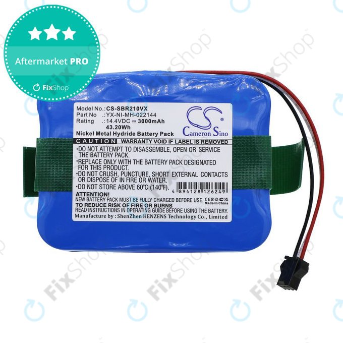 Батерия за Sencor SVC9031BK, Bobsweep, Carneo, Samba, Vileda, Wisdom, 3000mAh, Ni-MH, 14.4V, YX-NI-022144-COR, HQ