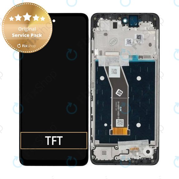 дисплей за Motorola Moto G24 G24 Power, Тъчскрийн и рамка, 5D68C23810, черен, Black, Genuine Service Pack