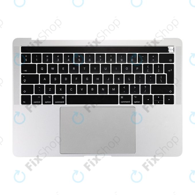Горна рамка с клавиатура, микрофон, тъчпад и говорители за MacBook Pro 13" A1706 (късна 2016 – средата на 2017), UK, Сребрист