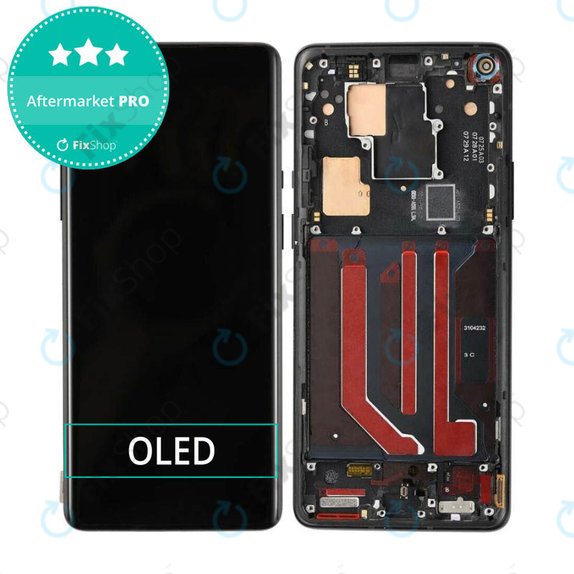 дисплей OLED за OnePlus 8 Pro, Тъчскрийн и рамка, черен, Black