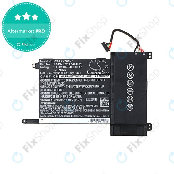 Батерия за Lenovo Eraser Y700, IdeaPad Y700, 4000mAh, Li-Pol, 14.8V, L14S4P22, HQ