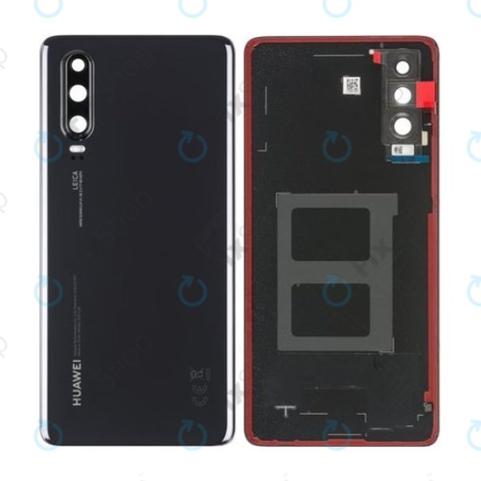 Капак на батерията за Huawei P30, 02352NMM, черен, Black, Genuine Service Pack