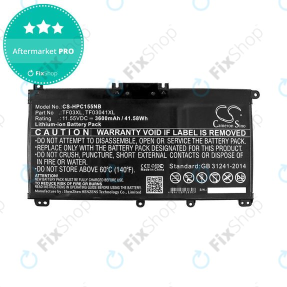 Батерия за HP Pavilion 14, 15, X360, 3600mAh, Li-Ion, 11.55V, TF03XL, HQ