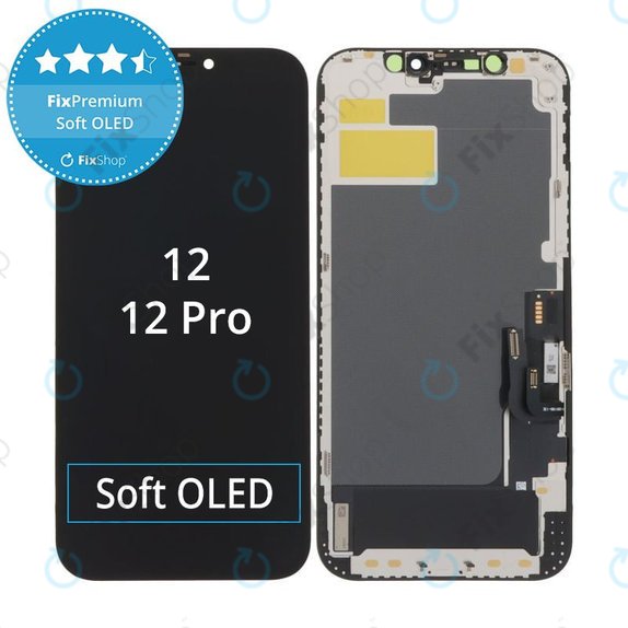 Дисплей Soft OLED за iPhone 12, 12 Pro, Тъчскрийн с рамка, DIAGNOSTIC