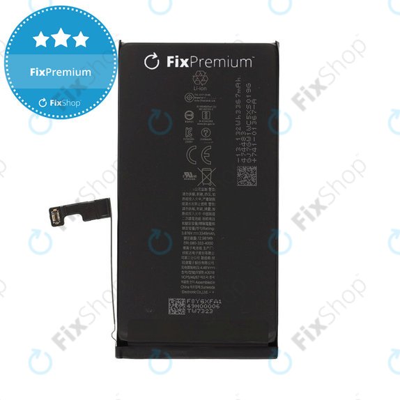 Батерия за iPhone 15, 3349mAh, A3018, FixPremium