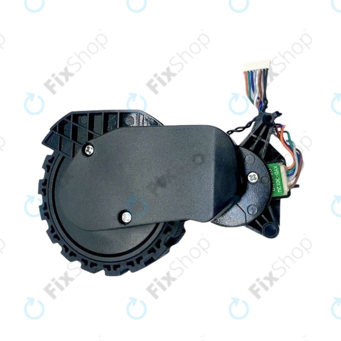 Колело с мотор дясно за Xiaomi Robot Vacuum X20, S10, Dreame X30, X20, X10 Pro, Black, Черен