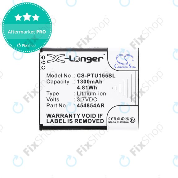 Батерия за Panasonic Kx-Tu150, Kx-Tu150exr, 1300mAh, Li-Ion, 3.7V, 454854AR, HQ