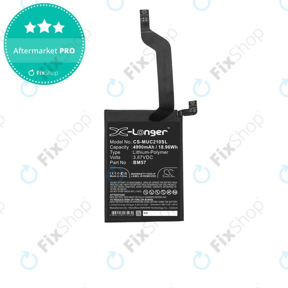 Батерия за Xiaomi Redmi Note 10 Pro M2101K6G M2101K6R, BM57, 4900mAh, HQ