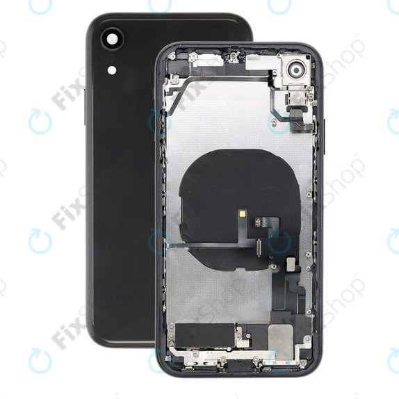 Заден калъф със малки части за iPhone XR, черен, Black