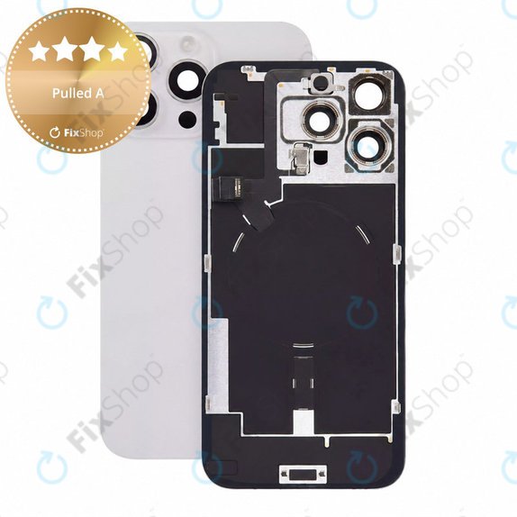 Стъкло на задния капак за iPhone 16 Pro Max, White Titanium, Pulled A