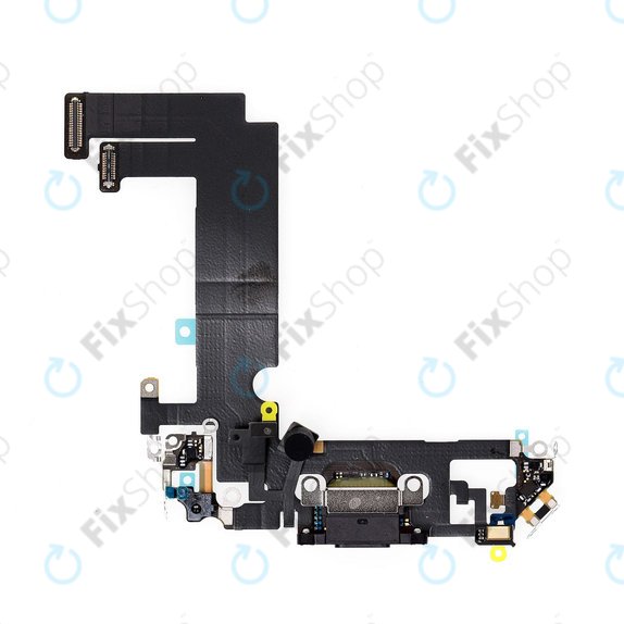 Конектор за зареждане с гъвкав кабел за iPhone 12 Mini, черен, Black