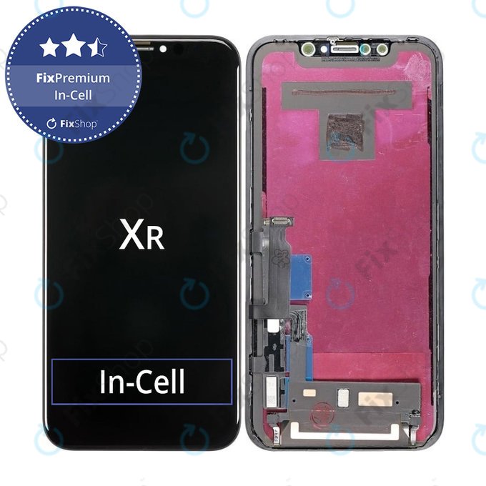 Дисплей In-Cell за iPhone XR, Тъчскрийн с рамка, FixPremium