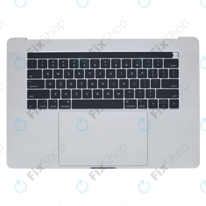 Горна рамка с клавиатура, микрофон, тъчпад и говорители за MacBook Pro 15" A1707 (късна 2016 – средата на 2017), US, Сребрист