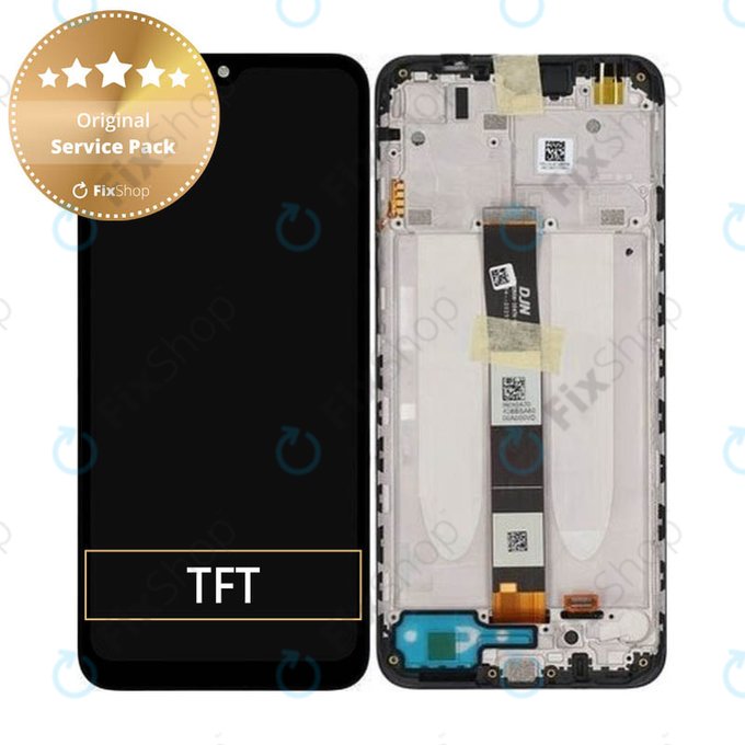 дисплей за Xiaomi Redmi 9C M2006C3MG M2006C3MT, 9A M2006C3LG M2006C3LI, Тъчскрийн и рамка, 5600070C3L00, черен, Black, Genuine Service Pack