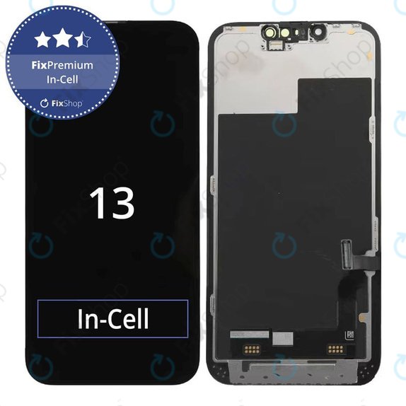 Дисплей In-Cell FHD за iPhone 13, Тъчскрийн с рамка, FixPremium