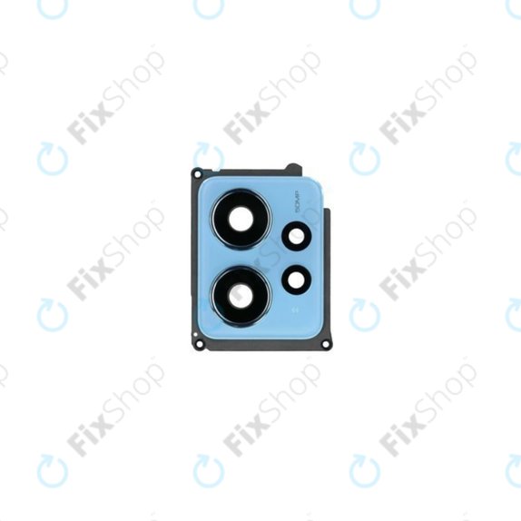 Стъкло за обектив на задната камера с рамка за Xiaomi Redmi Note 12 23021RAAEG, 23021RAA2Y, Ice Blue, 56000400M700, Genuine Service Pack
