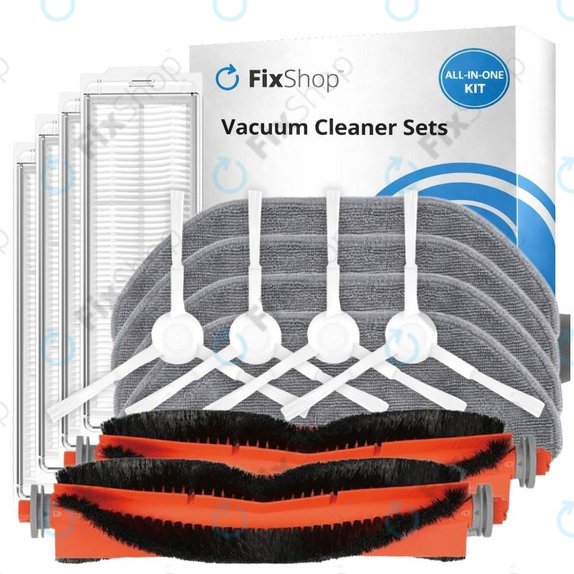 Комплект резервни части за Xiaomi Robot Vacuum S10, S10 EU, S12 (2x Основни четки, 4x Филтри, 4x Странични четки, 4x Моп кърпи)