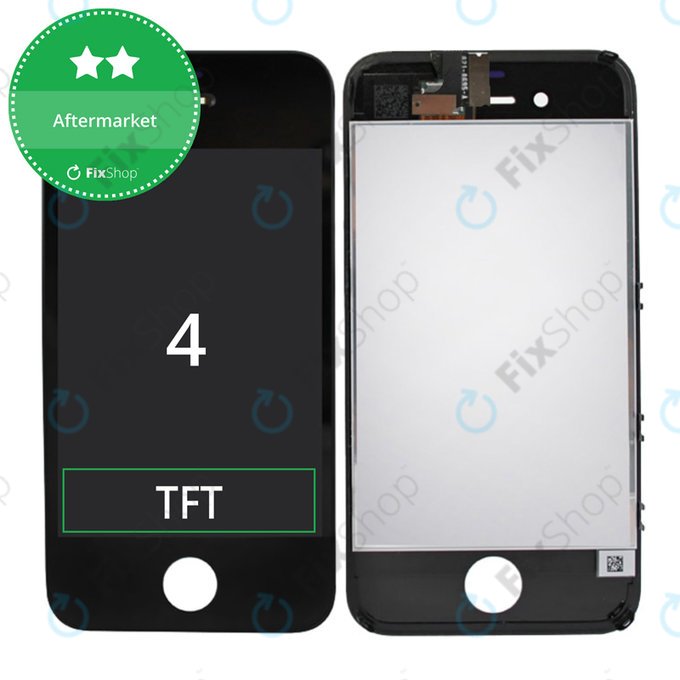 Дисплей за iPhone 4, Black, Тъчскрийн с рамка