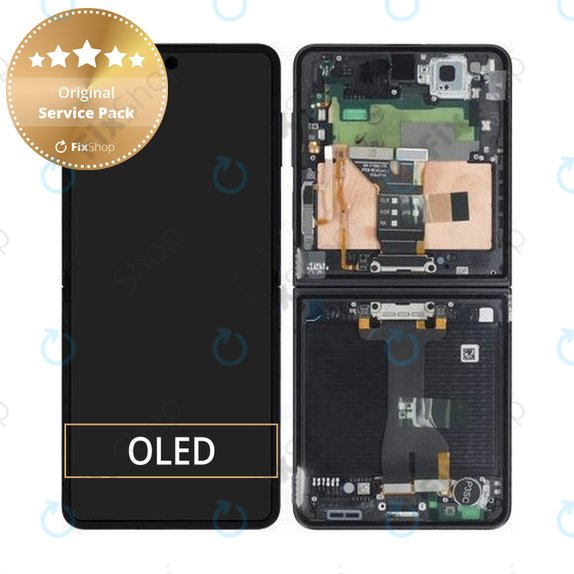 Дисплей за Samsung Z Flip 7 F766B, Jetblack, Тъчскрийн с рамка, GH82-37581C Genuine Service Pack