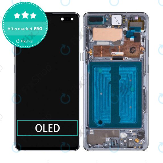 дисплей OLED за Samsung S10 5G G977B, Тъчскрийн и рамка, черен, Black
