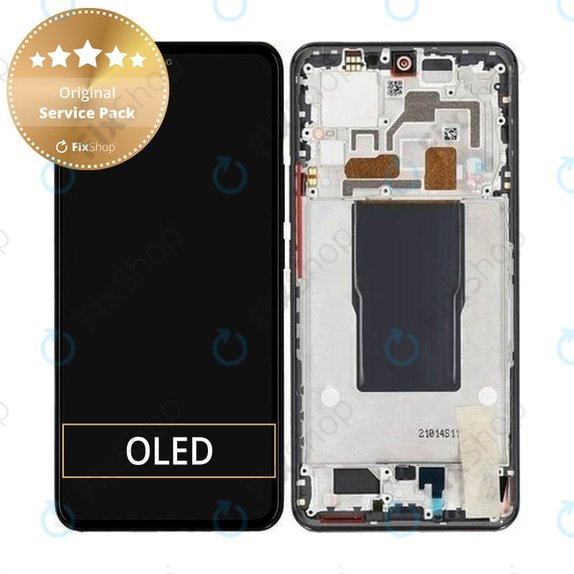 дисплей за Xiaomi 12T Pro 22081212UG, Тъчскрийн и рамка, 560003L12U00, черен, Black, Genuine Service Pack