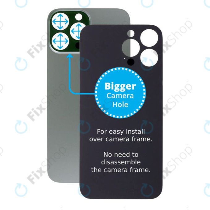 задния капак с голям отвор за камера за iPhone 13 Pro Max, Alpine Green