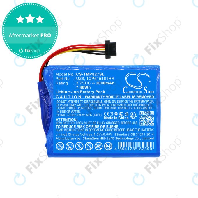 Батерия за TomTom Pro 8270, Pro 8275, 2000mAh, Li-Ion, 3.7V, UZ6, HQ