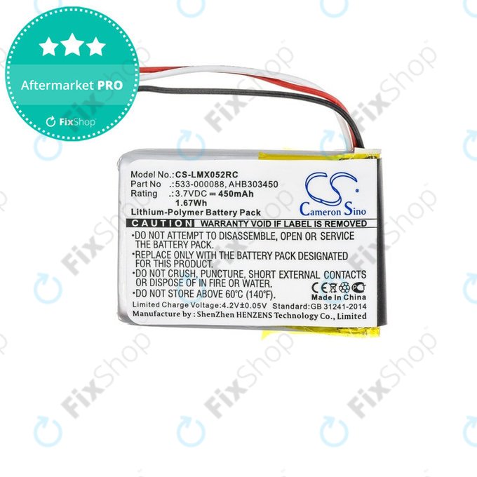 Батерия за Logitech MX Master, 450mAh, Li-Pol, 3.7V, AHB303450, HQ