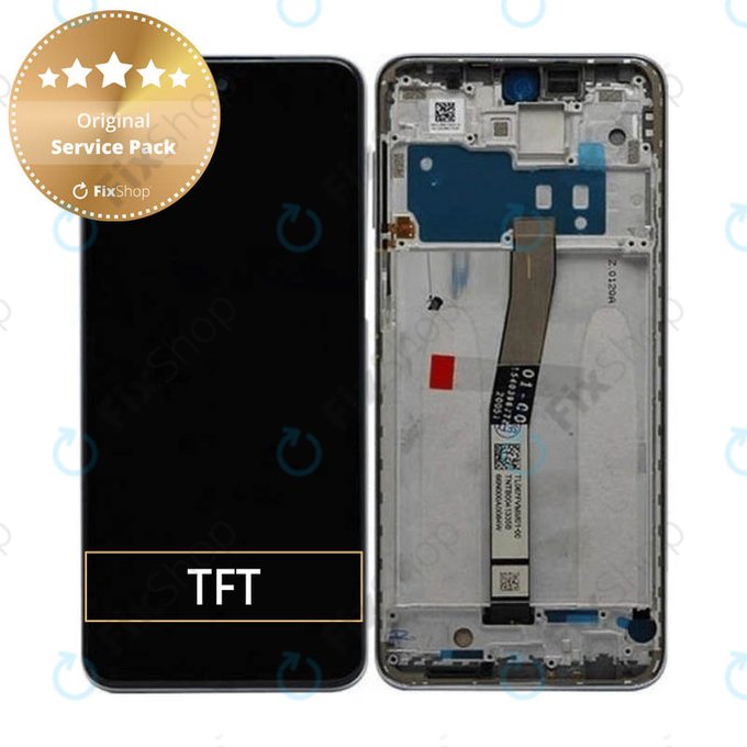 дисплей за Xiaomi Redmi Note 9 Pro, Тъчскрийн и рамка, 560003J6B200, Interstellar Grey, Genuine Service Pack