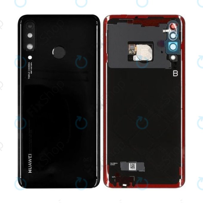 Капак на батерията за Huawei P30 Lite, P30 Lite 2020, 02352RPV, Midnight Black, Genuine Service Pack