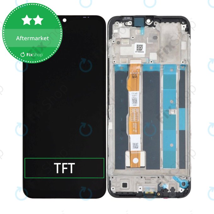 дисплей за Vivo Y16 V2204 V2214, Тъчскрийн и рамка, Stellar Black, TFT